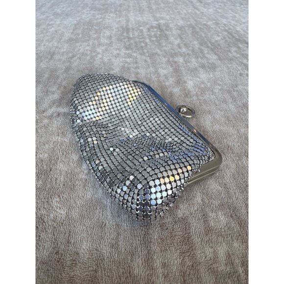 Vintage Silver Mesh Handbag Clutch for Formal Club Hoco - Picture 4 of 5